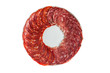 Photo: Chorizo, salchichon, salami sausage Chorizo, salchichon, salami sausage