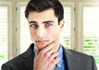 Thoughtful businessman portrait