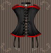 Vektor: lady's black corset lady's black corset