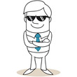Geschäftsmann, Sonnenbrille, Sicherheitsdienst