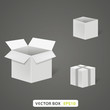 Empty box on a grey background. A vector illustration Empty box on a grey background. A vector illustration
