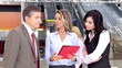 Video: Business people group at a modern hall. Business people group at a modern hall.