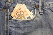 Jeans e tasca destra con euro Jeans e tasca destra con euro