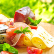 Schinken und Käse