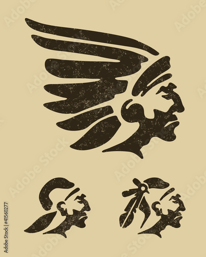 Vector: Indians head Indians head