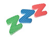 Alphabet Z symbolizing sleep isolated on white background