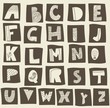 retro style doodle alphabet retro style doodle alphabet