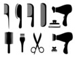 hair salon silhouette icons