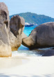 Boulders ship and ocean Boulders ship and ocean