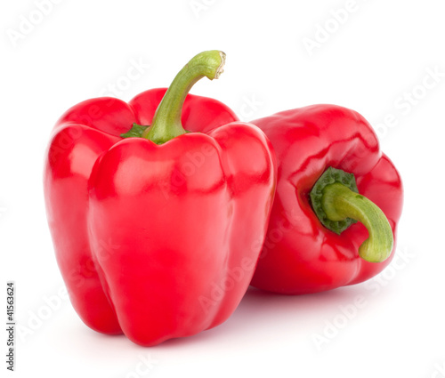 Photo: red pepper isolated on white background red pepper isolated on white background