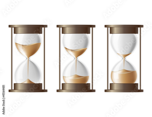 Vector: Sand falling in the hourglass. Sand falling in the hourglass.