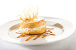Foto: Delicious creamy dessert with caramel topping Delicious creamy dessert with caramel topping