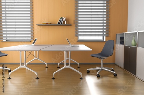 Illustration: Büro - Büroidee - Orange Büro - Büroidee - Orange
