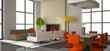 Fictitious interior of color paperboard