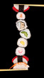Maxi sushi, isolated on white background