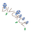 Divorce twig text representing family break up