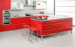 Modern white kitchen interior design - COCINA DISEÑO