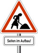 Baustelle –Frau – Seiten im Aufbau