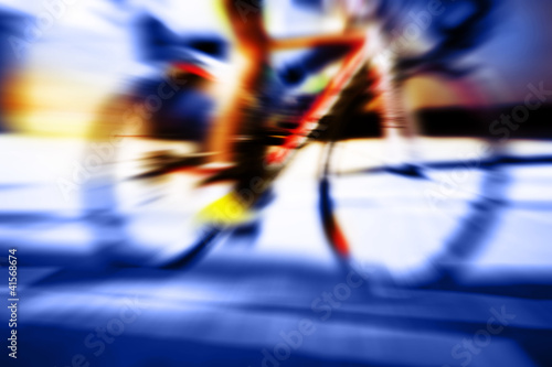 Photo: cyclist motion blur cyclist motion blur