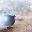 blaue Christbaumkugel - zart blaue Christbaumkugel - zart