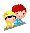 Boy and Girl Praying at night