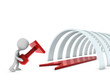 3d man carry a red stamp 3d man carry a red stamp