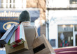 Shopper with shopping bags