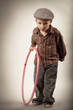 Photo: A boy wants to play hoop but varies A boy wants to play hoop but varies