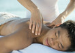 Man receiving back massage