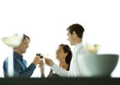 People making a toast with glasses of wine