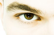 Young man's eye, extreme close-up