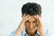 Man, holding head, portrait