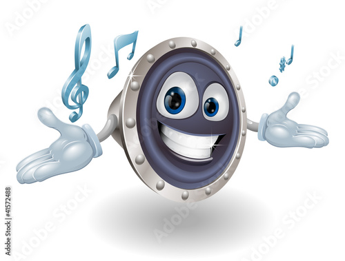 Vektor: Speaker man character Speaker man character