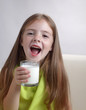 girl with milk glass