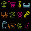 vector icons luminous lines