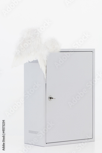 Foto: Wings stuck in locked cabinet Wings stuck in locked cabinet