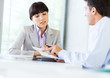 Woman having job interview