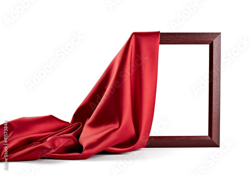Photo: wooden frame and silk cover wooden frame and silk cover