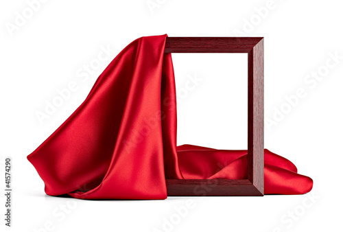 Photo: wooden frame and silk cover wooden frame and silk cover