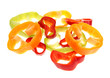 Foto: Sliced peppers isolated on white Sliced peppers isolated on white