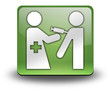 Green 3D Effect Icon "Immunizations"