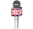 News Reporter Microphone The English flag.Vector