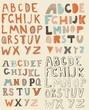 Vector: 4 sets of latin alphabet 4 sets of latin alphabet