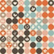 ecological icons in retro seamless pattern ecological icons in retro seamless pattern