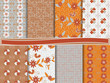 abstract floral vector set of scrapbook paper