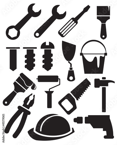 Vector: tools set tools set