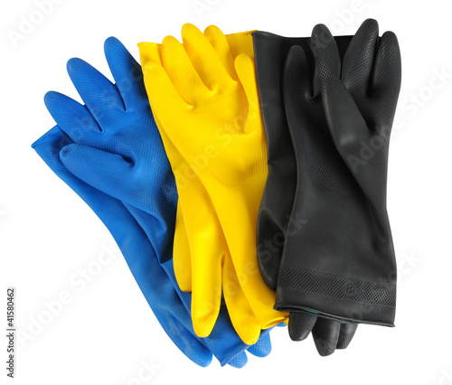 Photo: Latex gloves. Isolated Latex gloves. Isolated