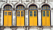 Four yellow windows