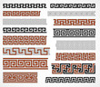 Greek style seamless borders