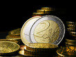 Euro coin. Finance system concept.